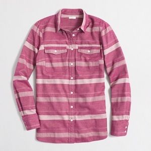 {J. Crew} factory striped flannel shirt